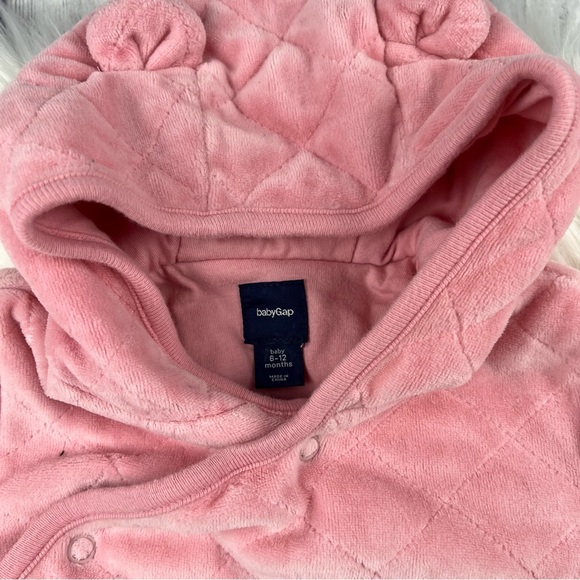 Gap Bear Ear Quilted Hoodie One Piece Jacket Outerwear - Picture 2 of 3
